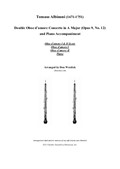 Double Oboe d'amore Concerto in A Major